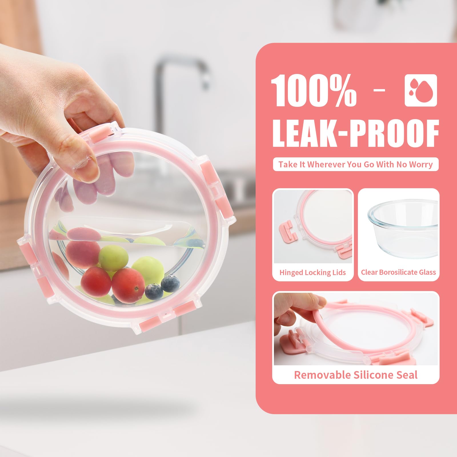 GULFLIN airtight locking lids keep food fresh and easy to seal.