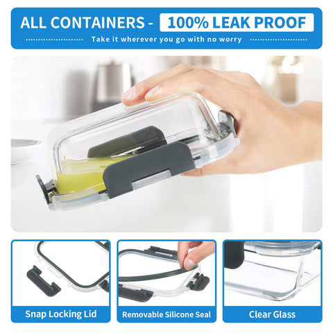 GULFLIN freezer-to-oven safe glass containers for versatile storage.