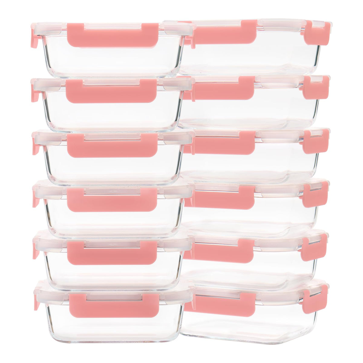 GULFLIN glass meal prep 12-pack displayed on counter for organized meals.