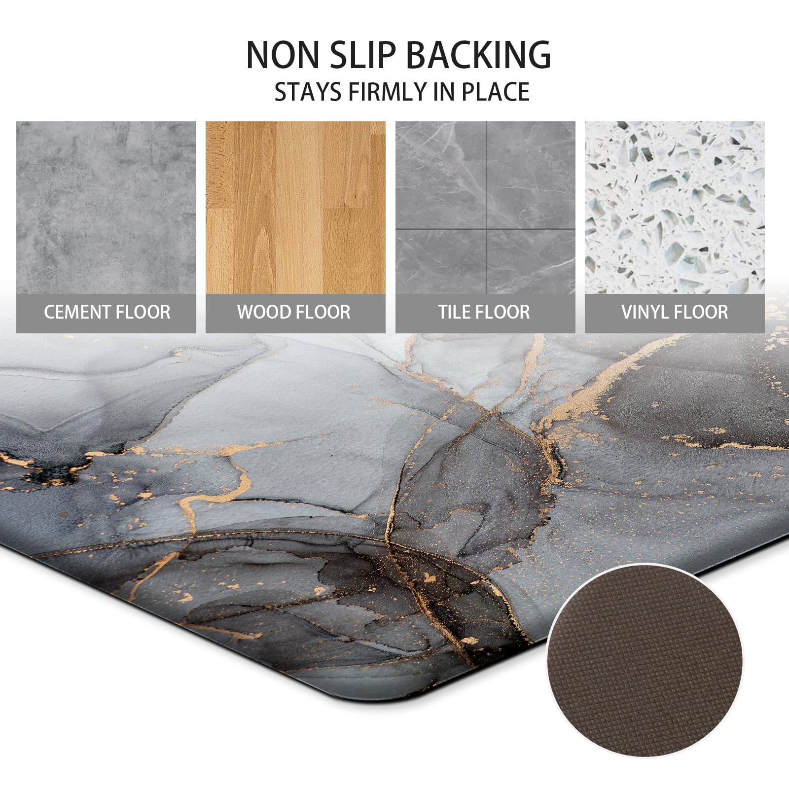 GulongYa durable PVC kitchen mat for daily use and easy cleaning.