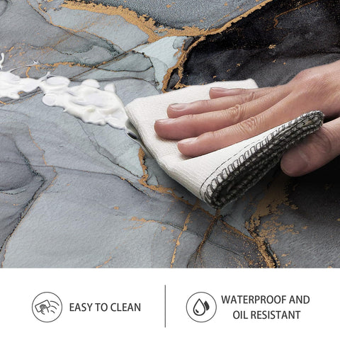 GulongYa waterproof kitchen floor mat protects surfaces from spills and stains.