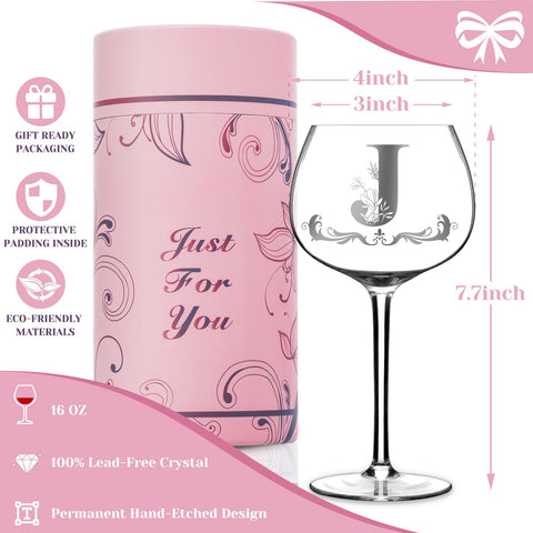 Gumry wine glass with durable printing that won't fade.