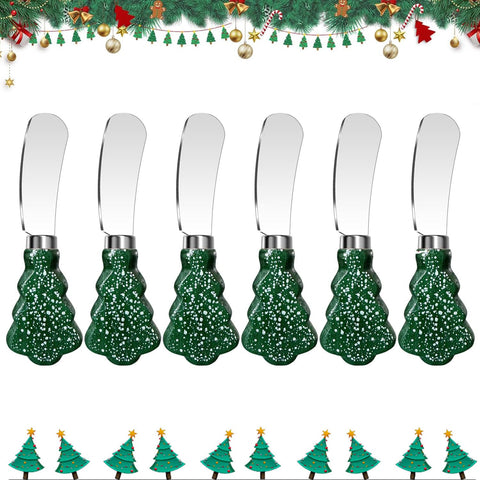 Guojanfon 6pc cheese knife set with wooden handles for smooth spreads at gatherings.