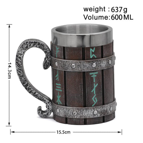 Gift-ready Viking mug with packaging suited for holidays.