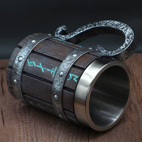 GuoShuang Viking coffee mug with large 13 oz capacity for mornings.