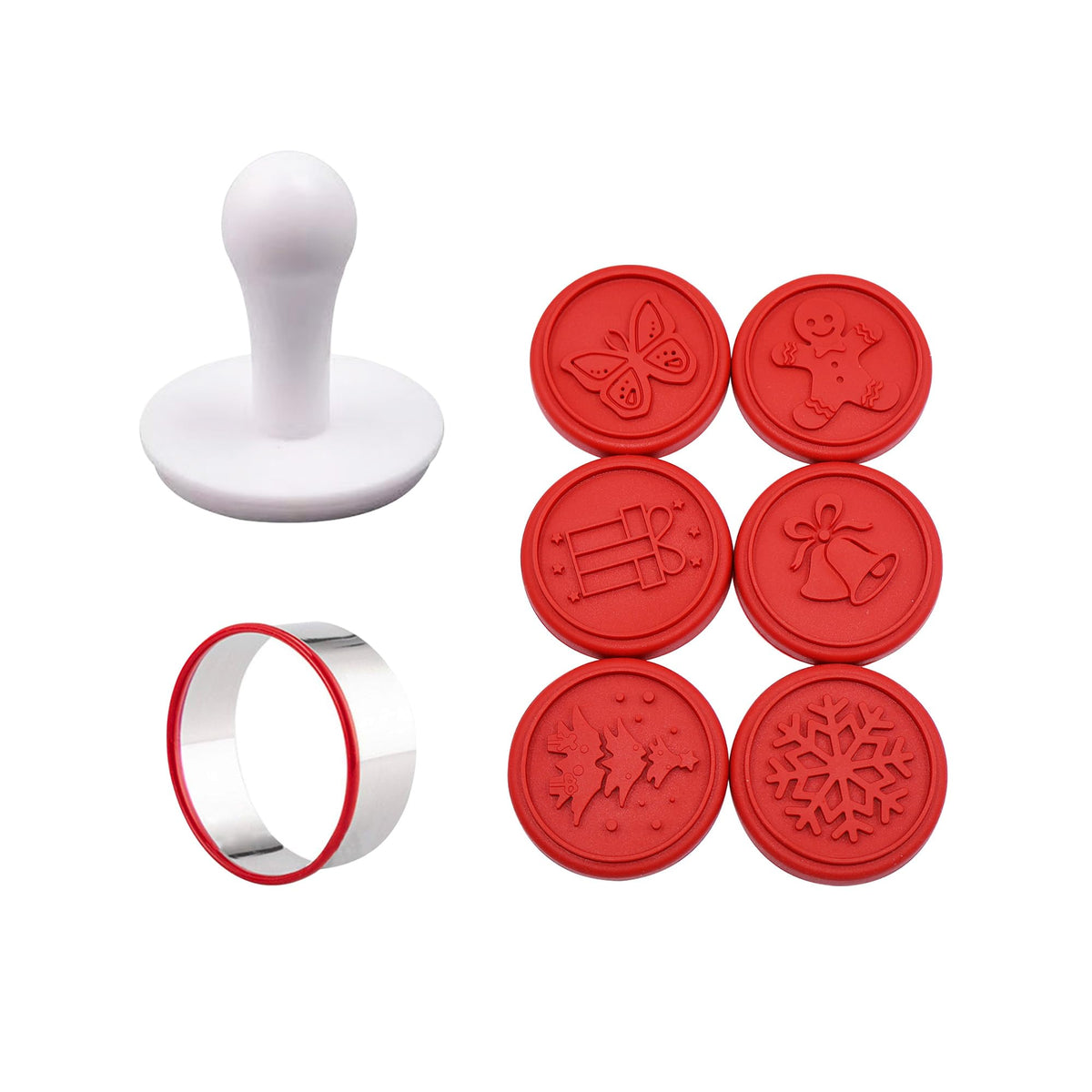 Gurlideo Christmas cookie stamps tree shape for festive cookies