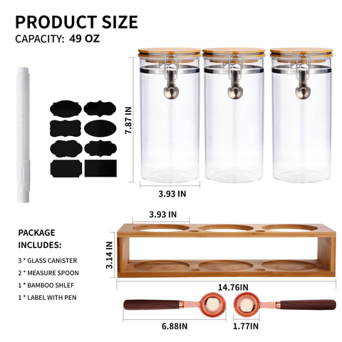 GURUDAR bamboo shelf rack keeps jars neatly organized on the counter