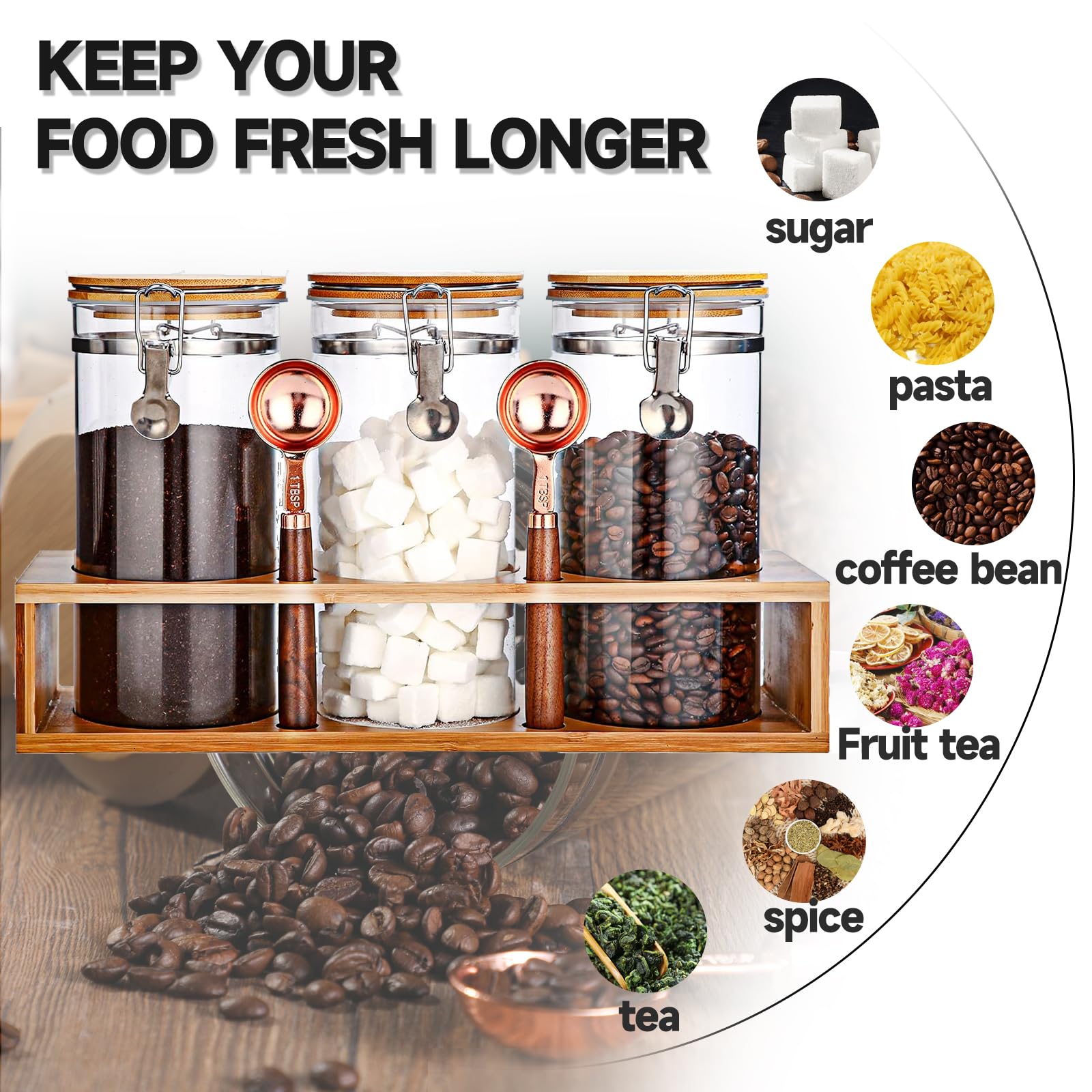 GURUDAR clear glass container shows contents at a glance