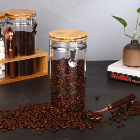 GURUDAR countertop organization with a bamboo rack and spoons