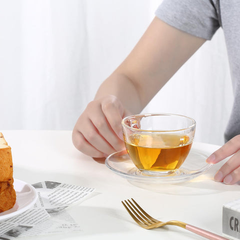 GURUDAR espresso and cappuccino glass cups deliver rich crema.