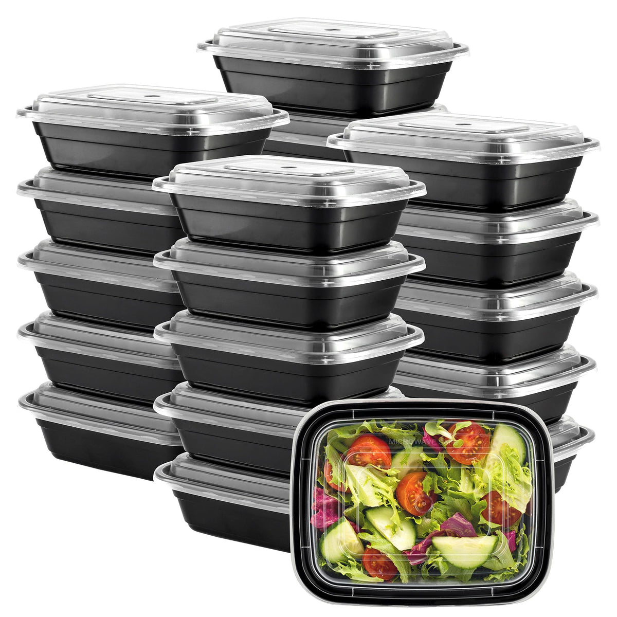 GUSTO 12oz single-compartment container for easy portioning and reheating.
