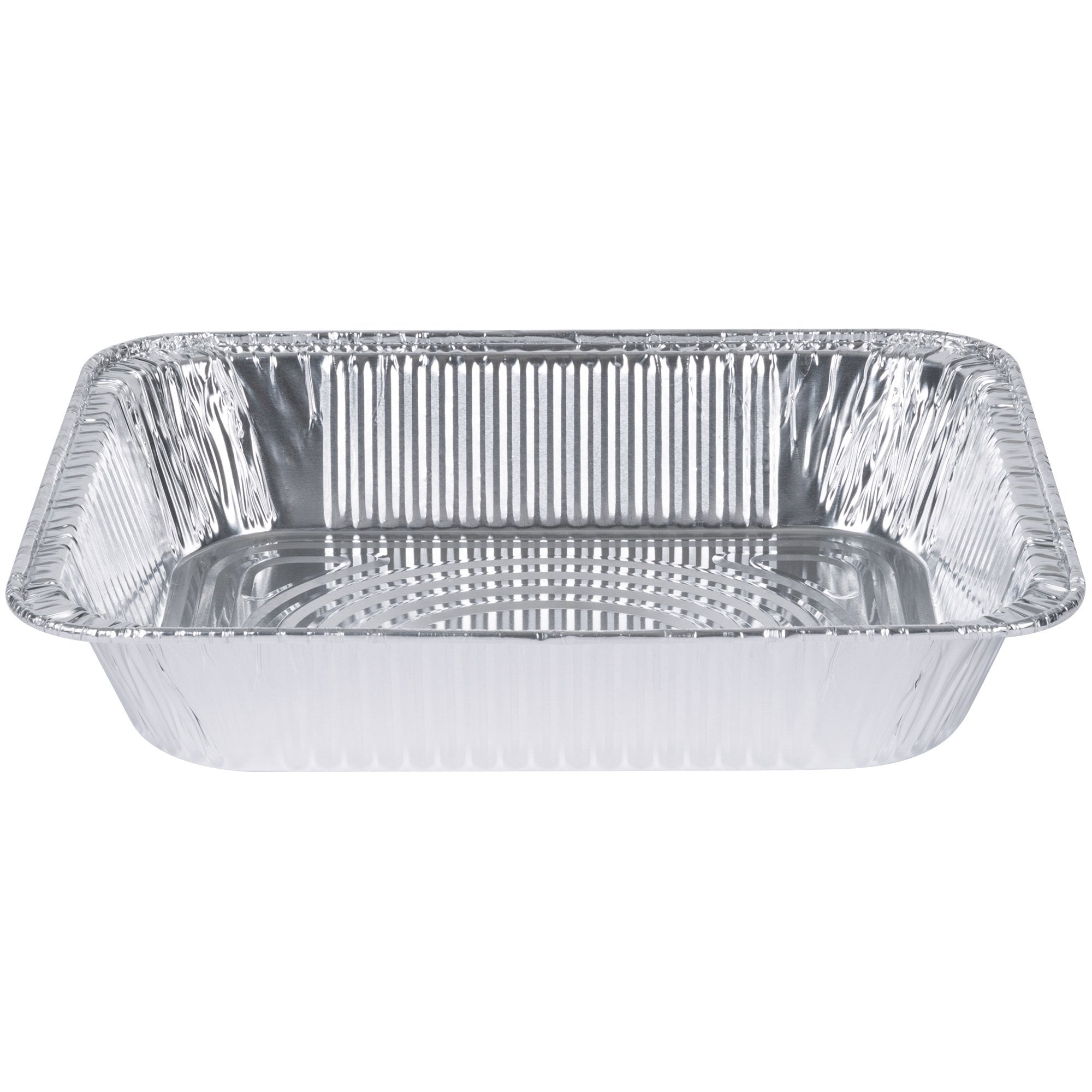 GUSTO 9x13-inch half-size deep-foil pan top view for even heating.