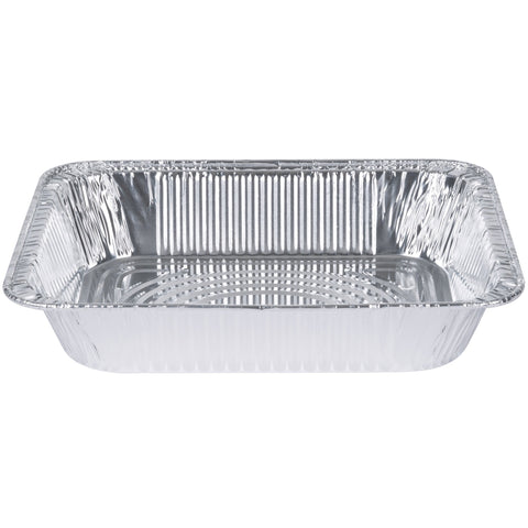 GUSTO 9x13-inch half-size deep-foil pan top view for even heating.