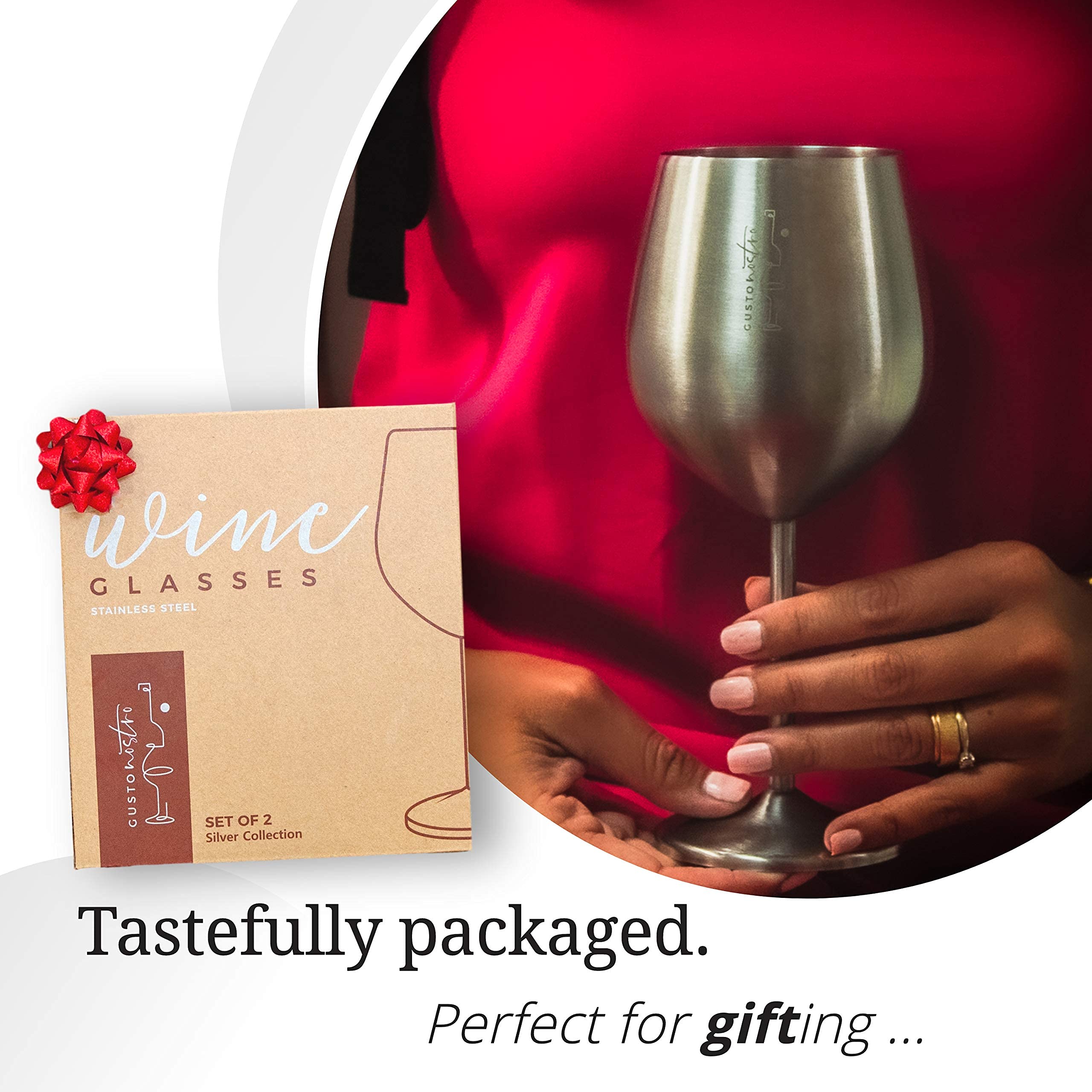 Gusto Nostro BPA-free shatterproof wine glass suitable for varied drinks.