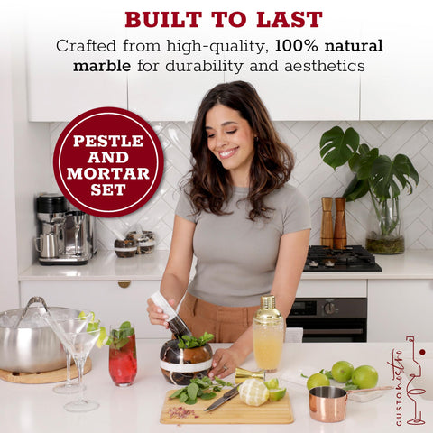 Gusto Nostro extra-large 3.5-cup mortar and pestle for large batches.