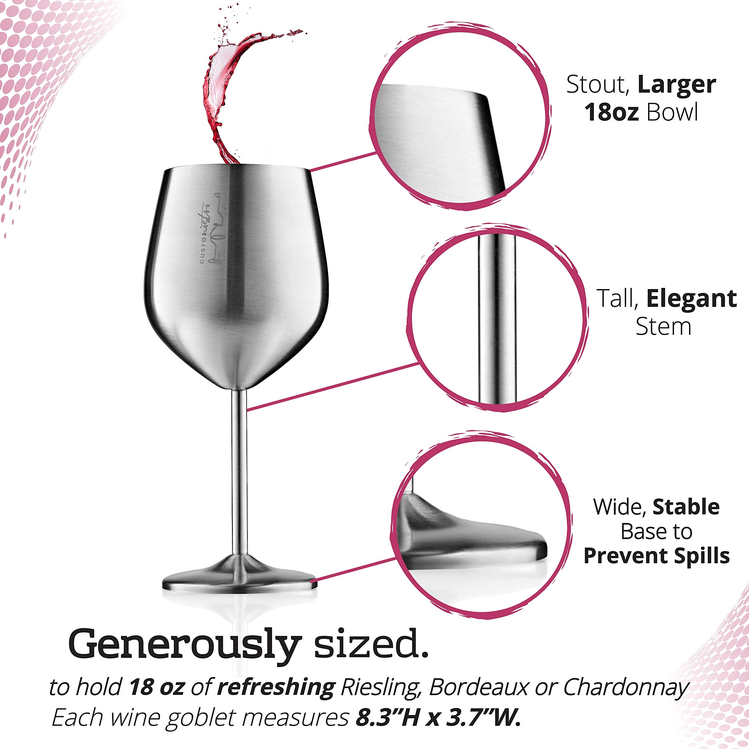 Gusto Nostro keeps drinks chilled longer than traditional glassware.