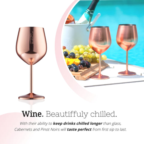 Gusto Nostro poolside stainless glass shatterproof and condensation-free