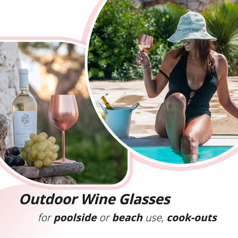 Gusto Nostro travel-friendly wine glass steel body ideal for adventures