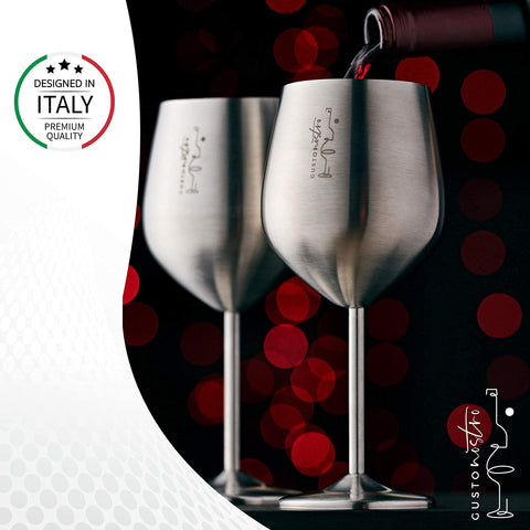 Gusto Nostro travel-friendly wine glass ideal for camping and picnics.
