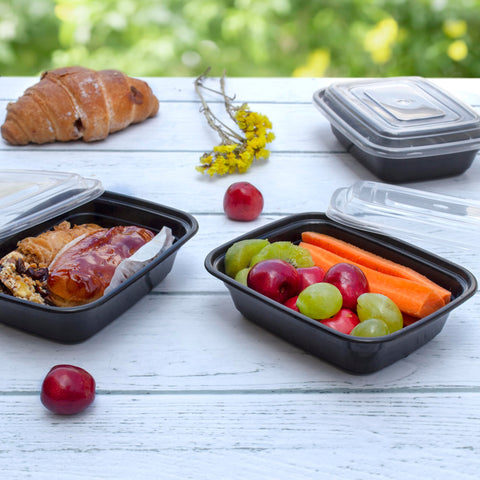 GUSTO pack of 50 containers for bulk meal prep and organization.
