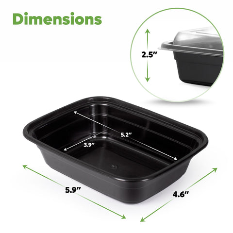 GUSTO tight-seal lid on a durable meal prep container for secure transport.