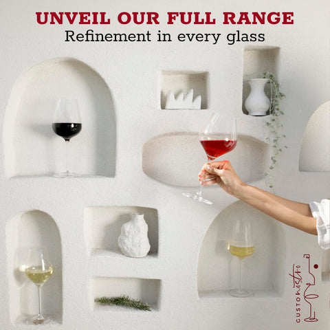 Gusto Nostro dishwasher-safe glassware for easy cleanup and reuse.
