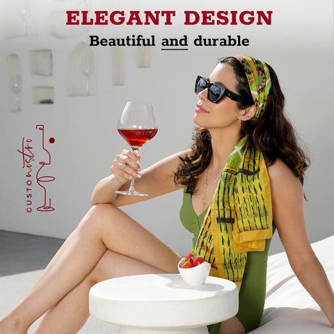 Gusto Nostro ergonomic grip ensures comfortable swirling and handling.