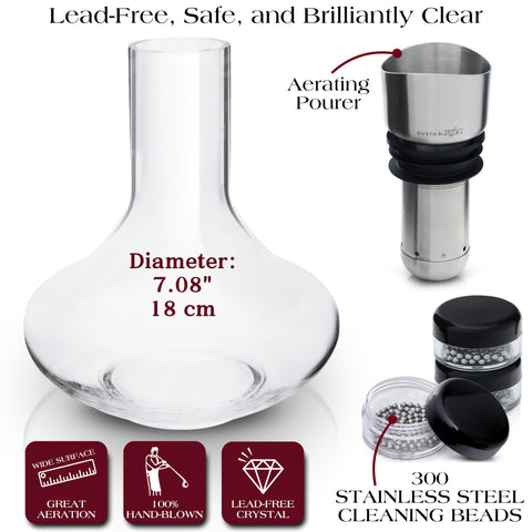 Gusto Nostro lid filter helps capture sediment for cleaner presentations