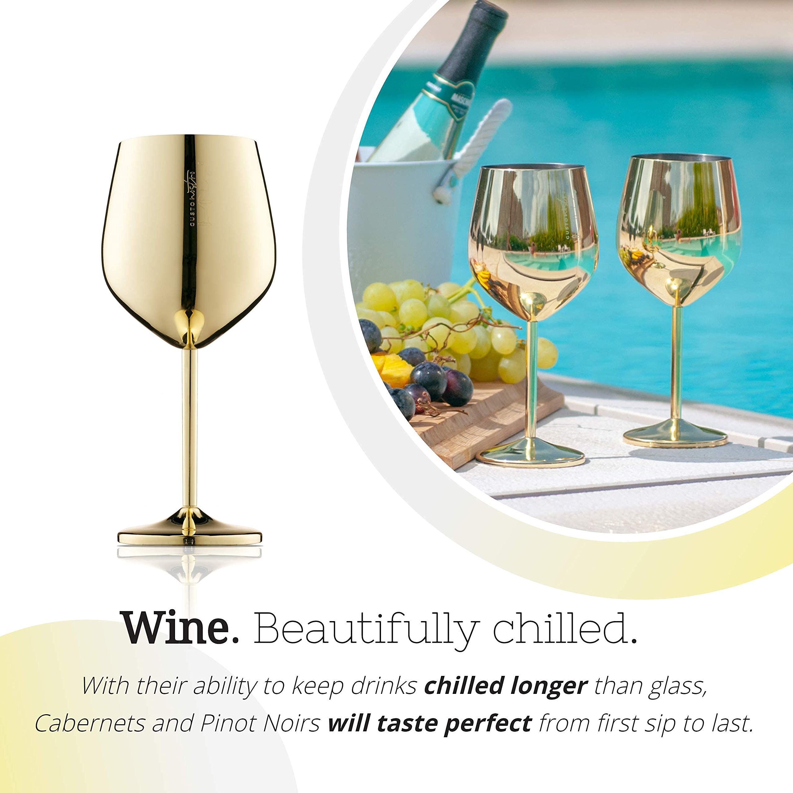 Gusto Nostro Bordeaux wine glass 18oz enhances aroma with a larger bowl.