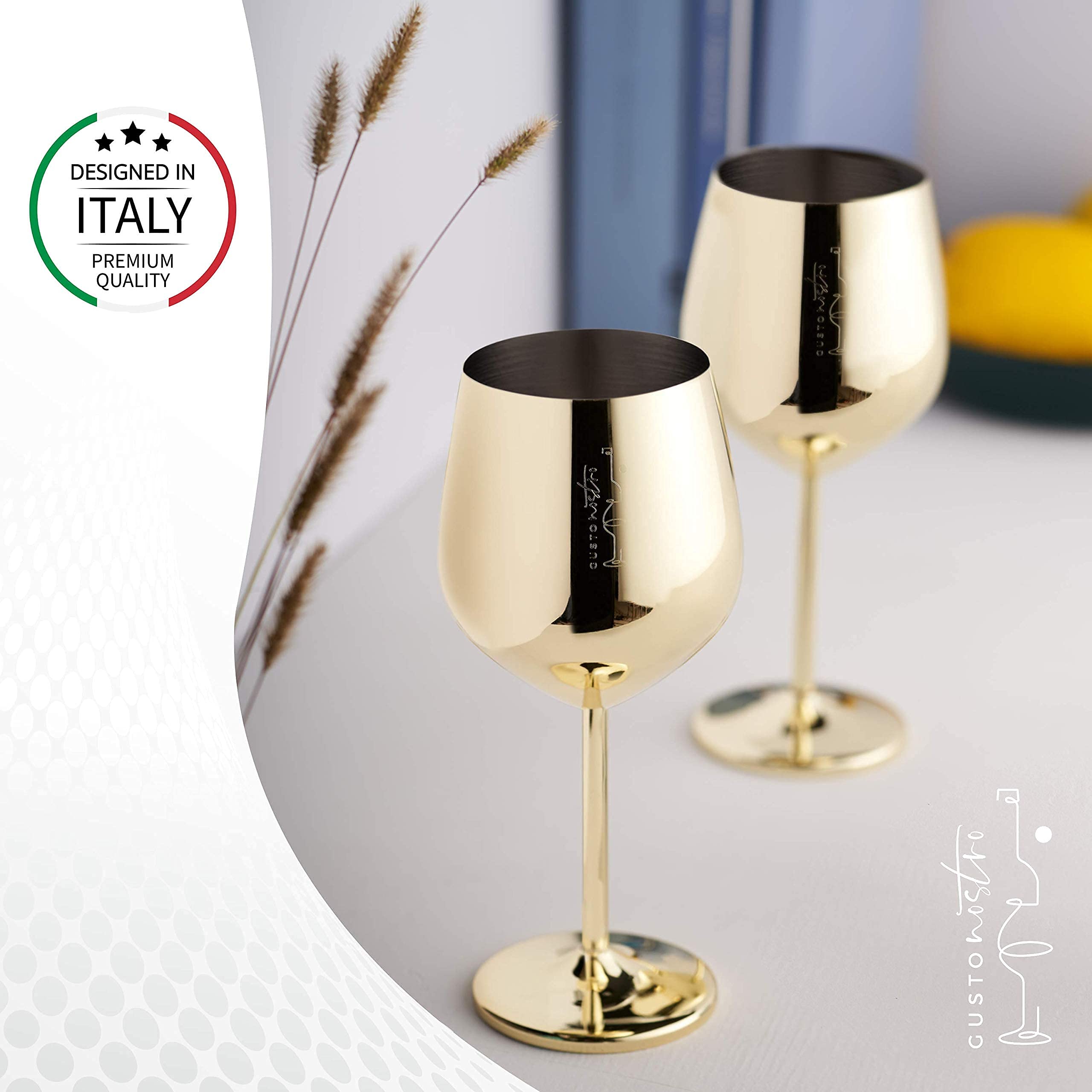 Gusto Nostro BPA-free unbreakable wine glass for all spirits.
