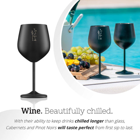 Gusto Nostro glass with stable base prevents spills on busy tabletops.