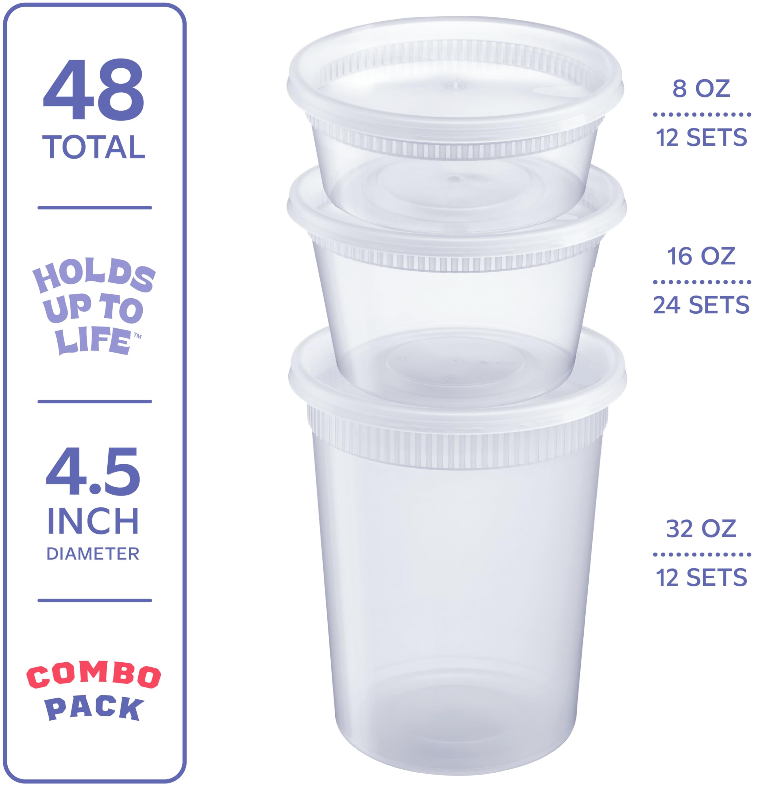 GUSTO To Go 16 oz deli container with lid for leftovers