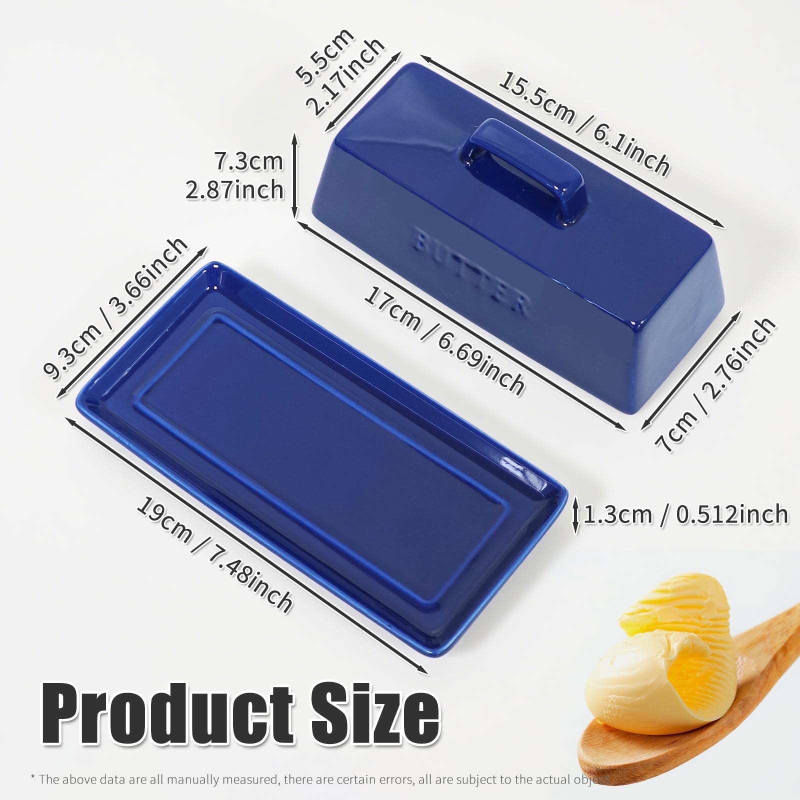 Gute ceramic butter keeper on counter blends with kitchen decor and adds practical style