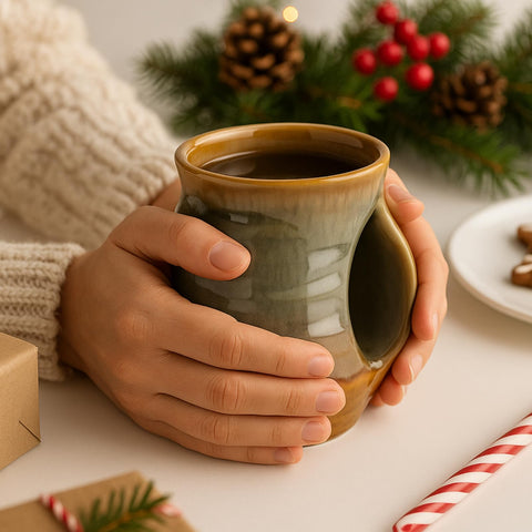 GUTE gift-ready hand warmer mug makes a thoughtful winter present.