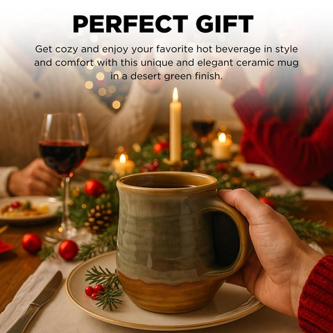 GUTE mug for hot beverages boosts comfort while tea, coffee, or cocoa.