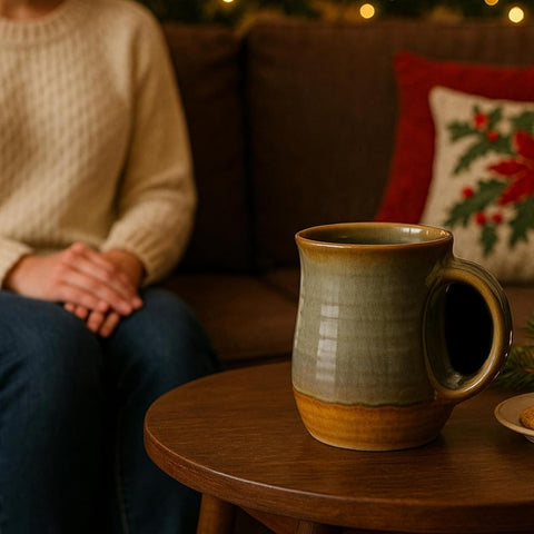 GUTE microwave safe mug reheats beverages with ease.