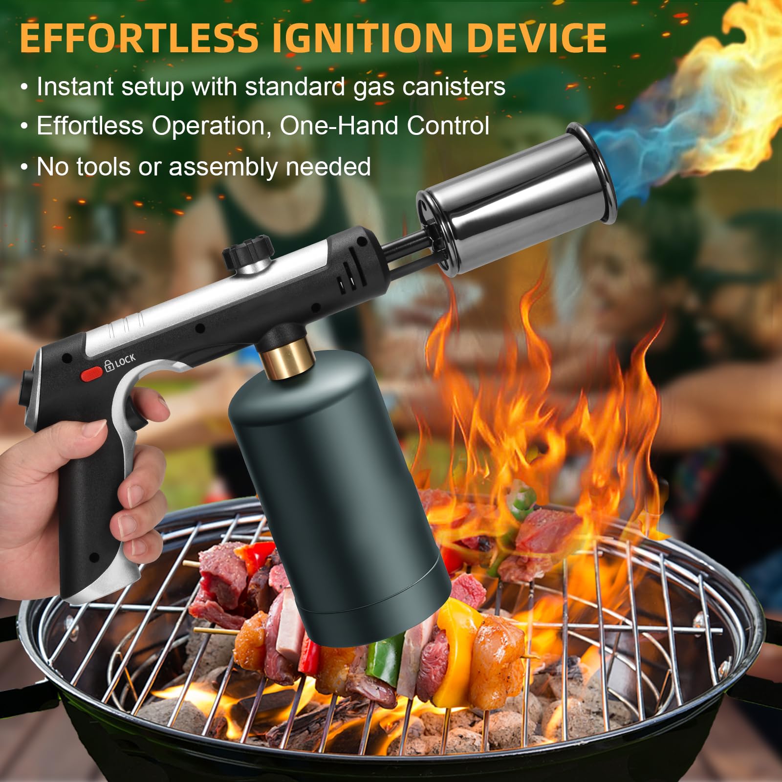 Gutenguy torch safety lock prevents accidental max heat activation