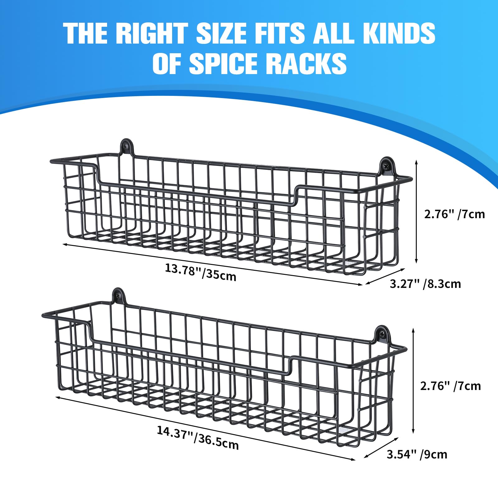 GUUKAR Spice Rack on cabinet door demonstrates easy access and organized storage.