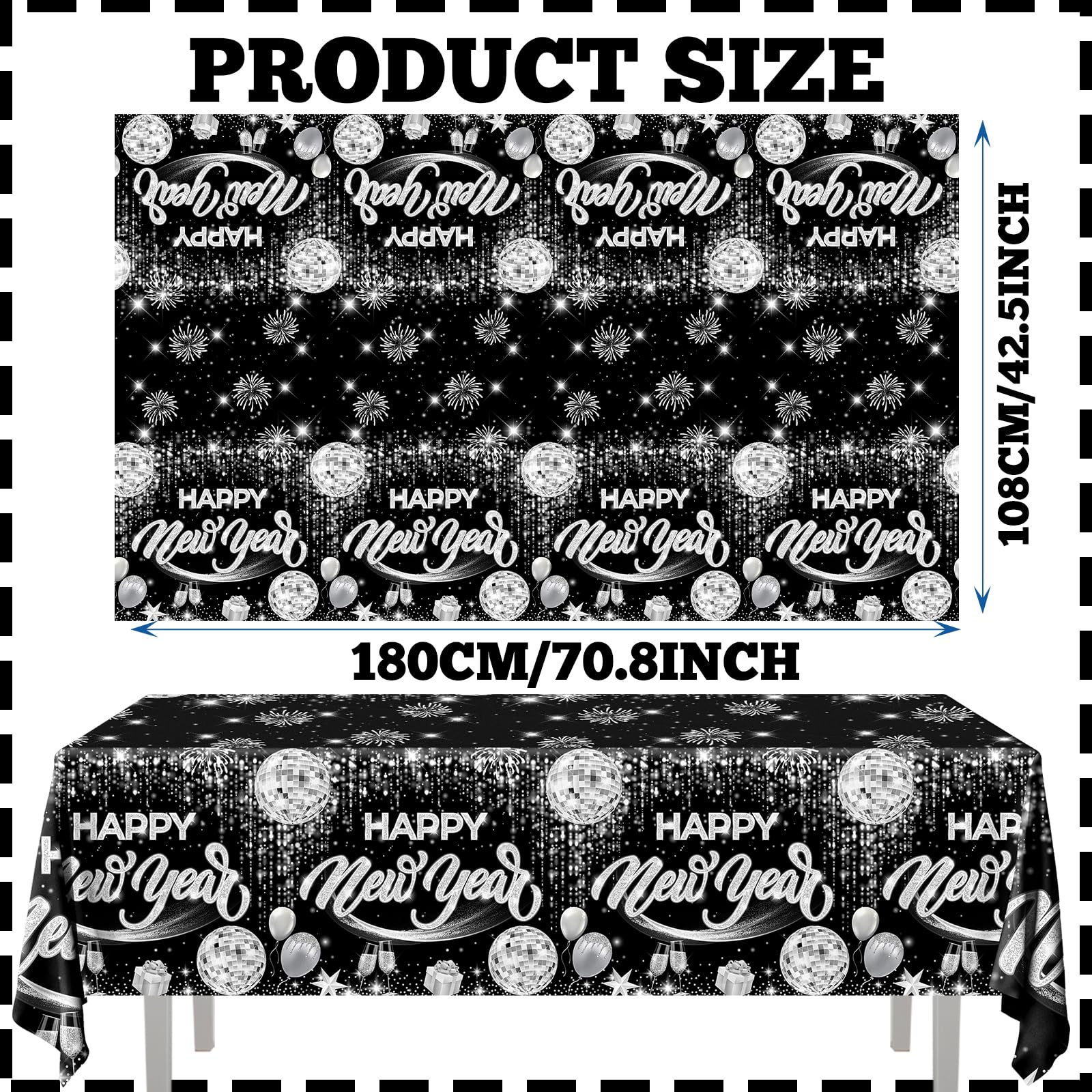 Guzbewu durable plastic table cover resists tearing during festive setups.
