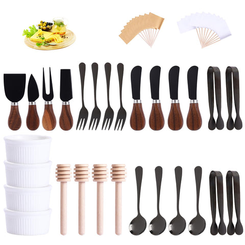 GUZE-US charcuterie boards accessories 29-piece set for stylish entertaining and easy serving.