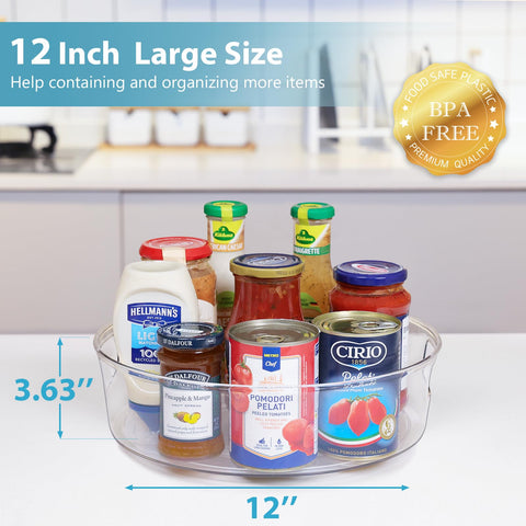 Guzon large-capacity turntable fits many bottles for kitchen cabinet efficiency