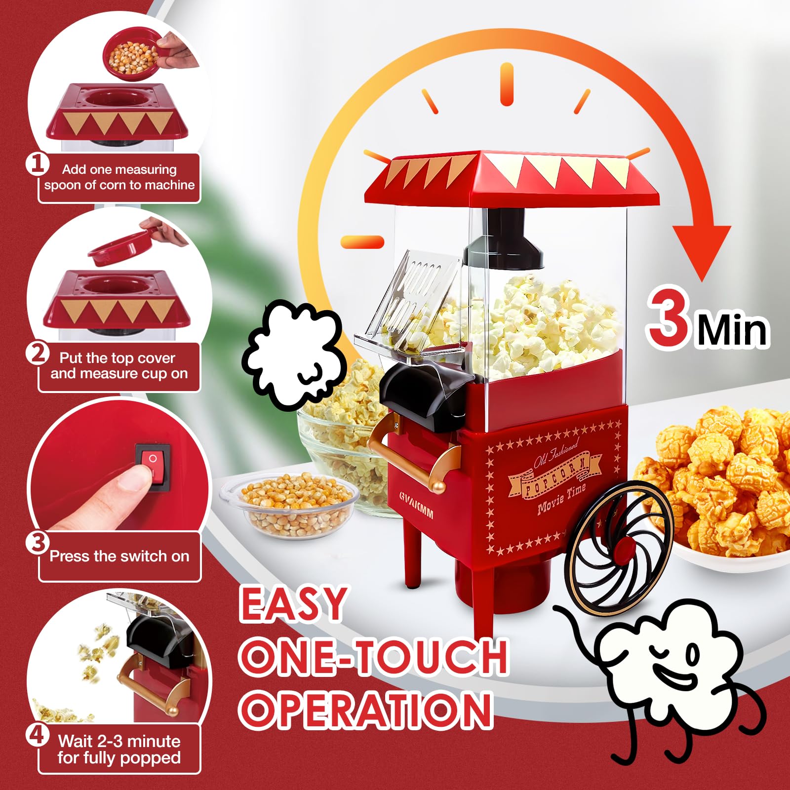 GVAKMM 10 bags for tidy, portable popcorn portions.