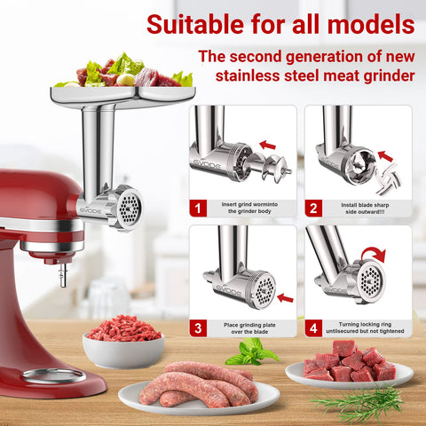 GVODE two grinding blades ensure clean, efficient meat processing