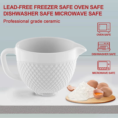 GVODE ceramic bowl with ergonomic handle for comfortable mixing and pouring