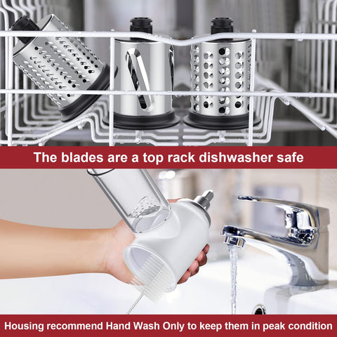 GVODE dishwasher-safe blades simplify cleanup after meal prep.