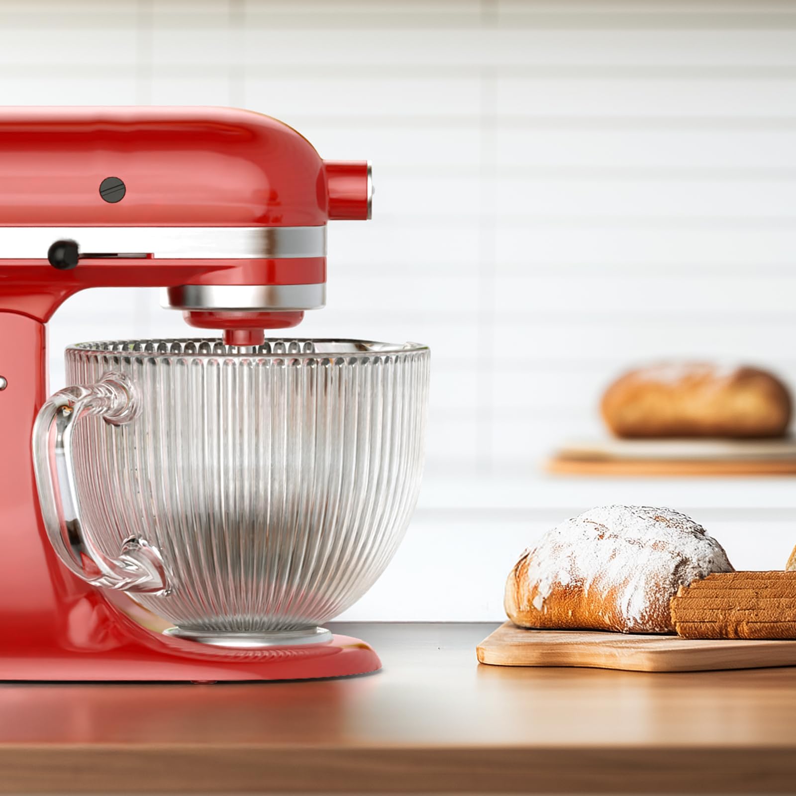 Clear measurement markings on the GVODE bowl help add ingredients precisely.