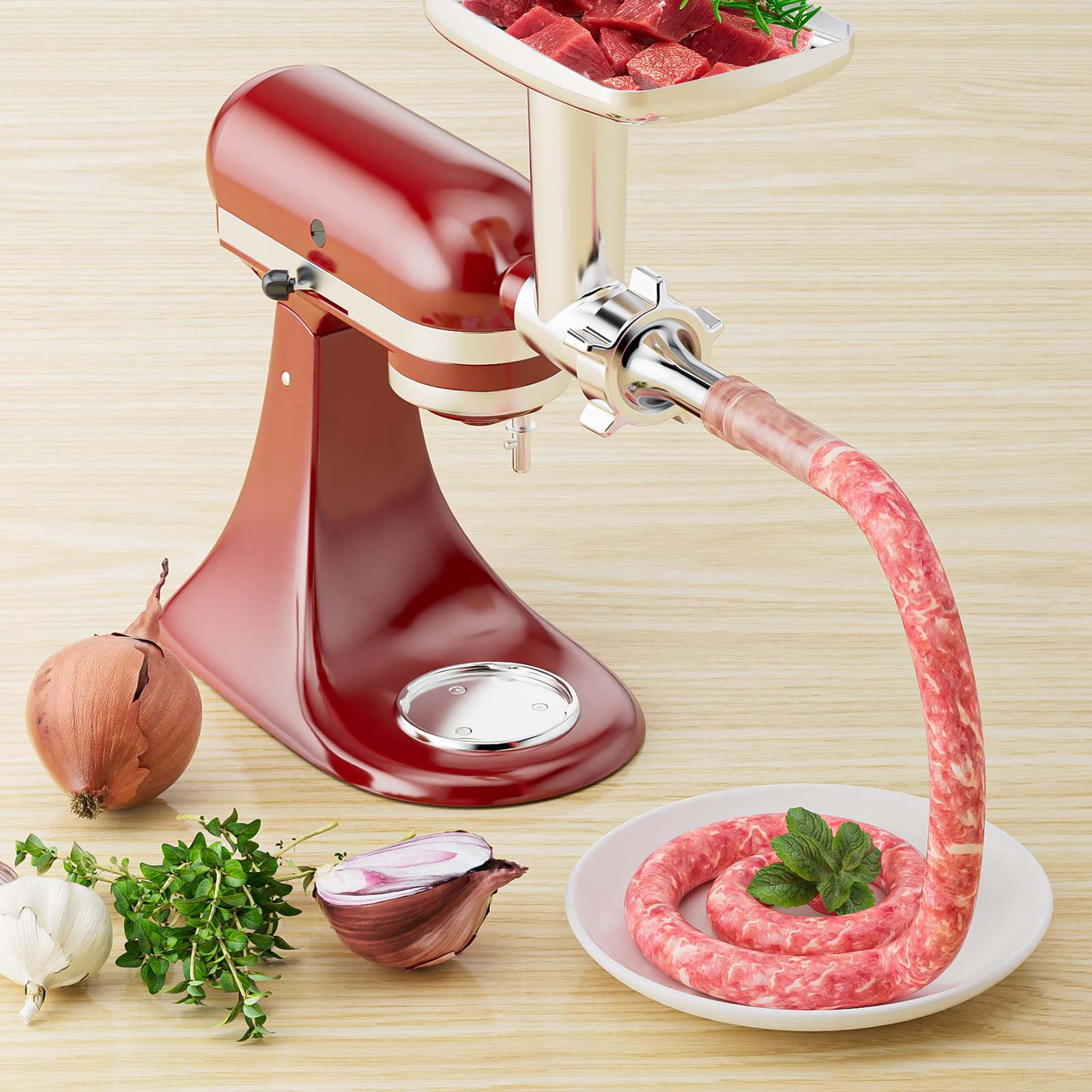 GVODE grinder mounted on KitchenAid, solid assembly for smooth operation