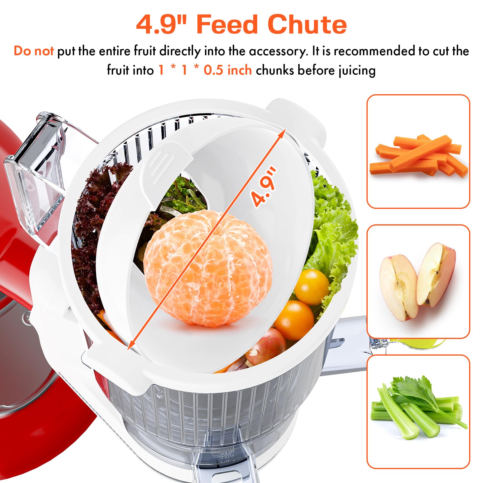 GVODE juicer attachment includes two 1L BPA-free cups for direct juicing.