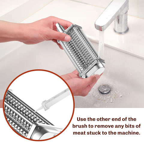 GVODE meat tenderizer cleaning brush tip enables easy cleanup