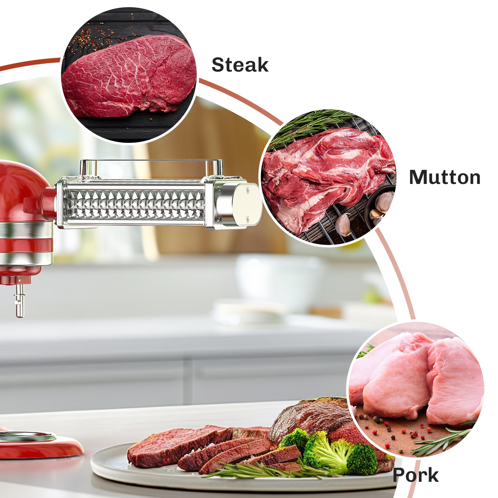 GVODE attachment used with thawed meat prep yields even texture